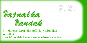 hajnalka mandak business card